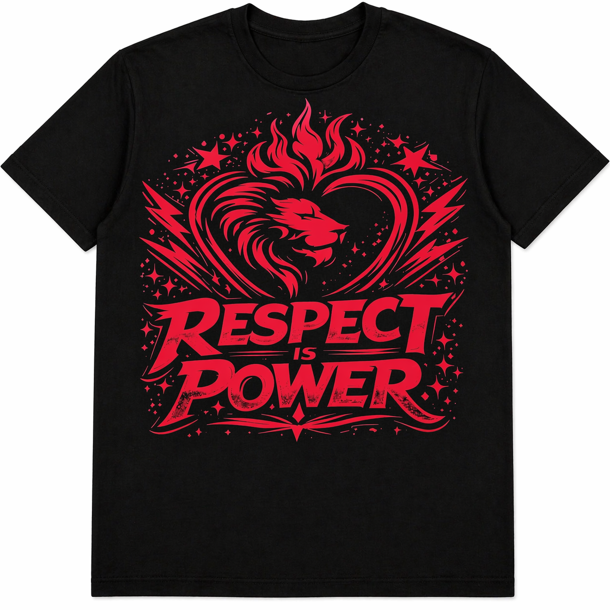 Respect Is Power Lionheart Graphic T-Shirt