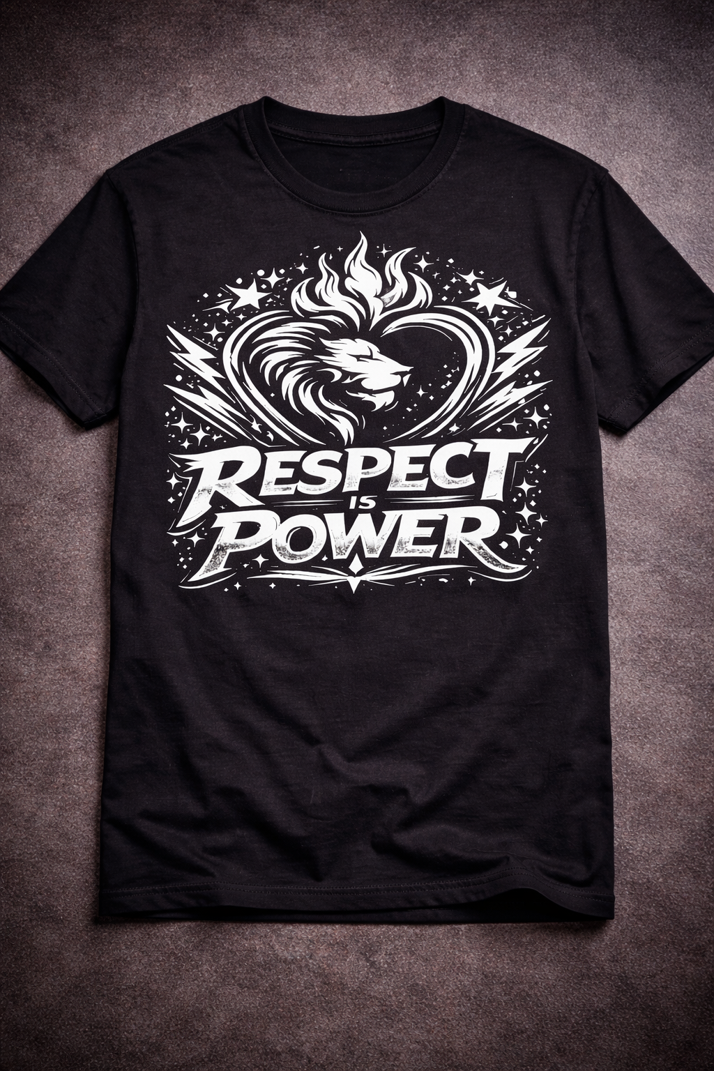 Respect Is Power Lionheart Graphic T-Shirt