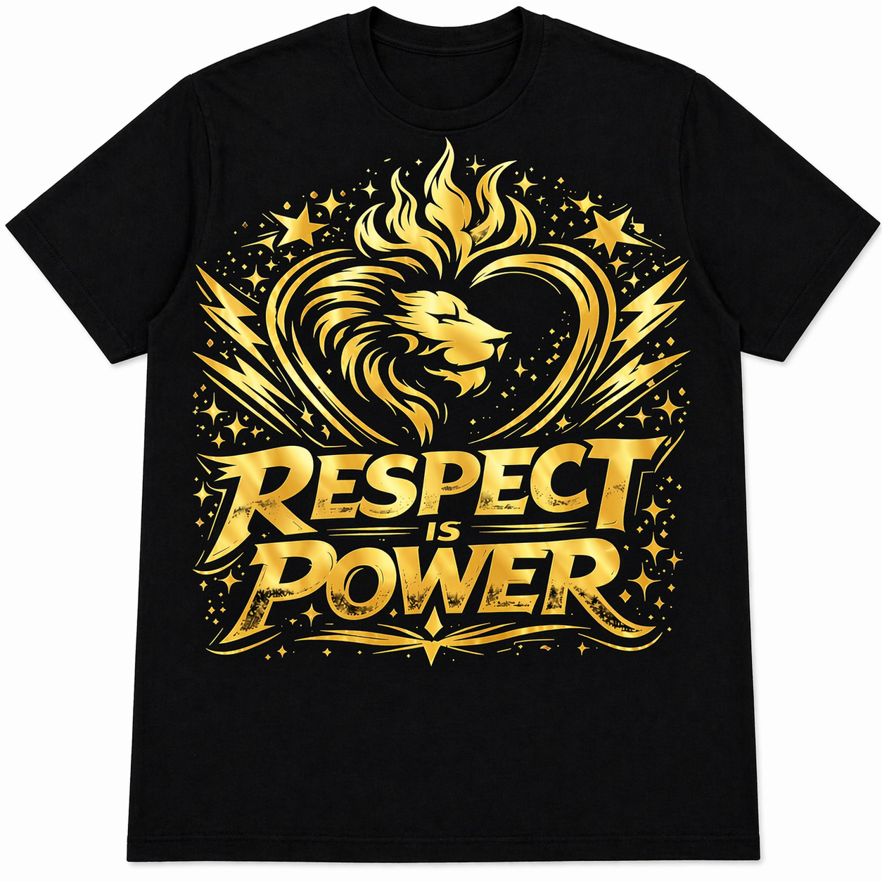 Respect Is Power Lionheart Graphic T-Shirt
