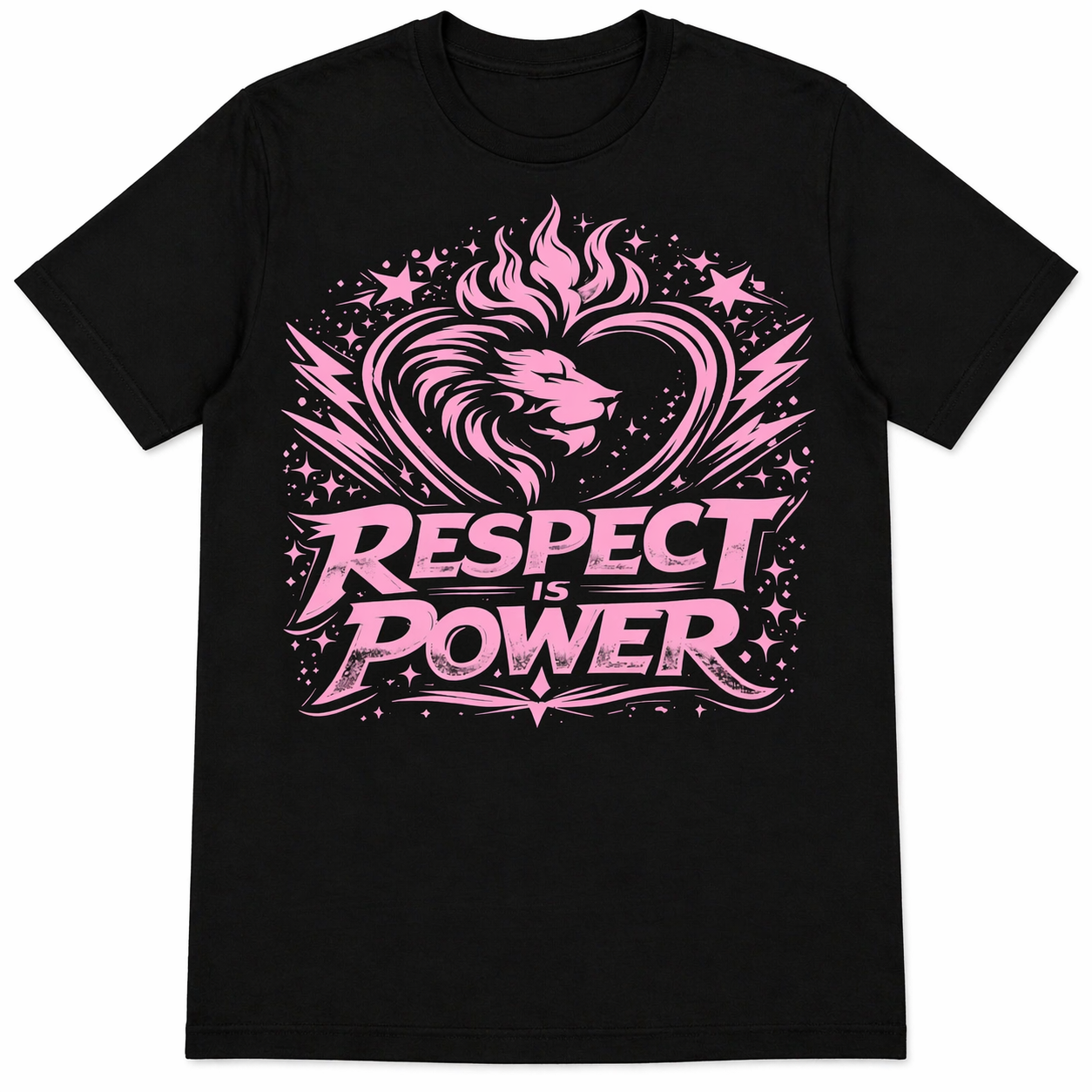 Respect Is Power Lionheart Graphic T-Shirt
