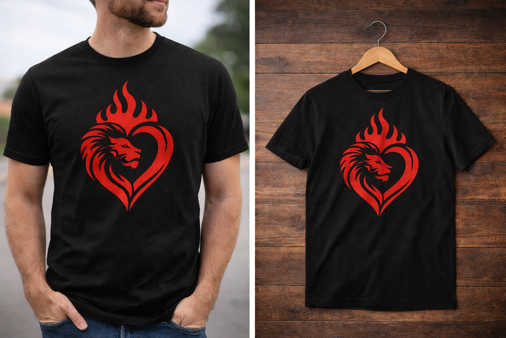 Lionheart Flame Graphic T-Shirt